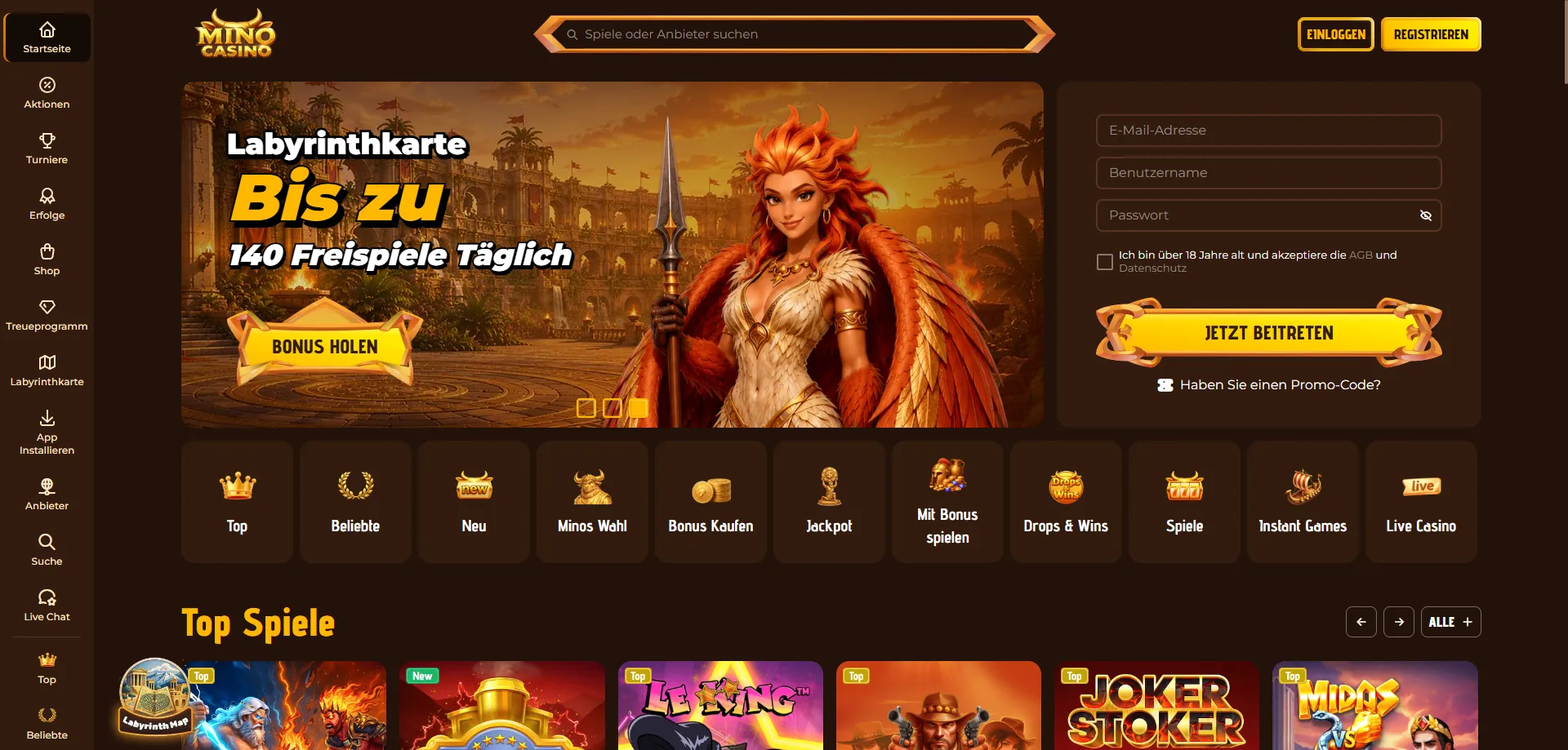Mino Casino AT Online Casino Übersicht 2026